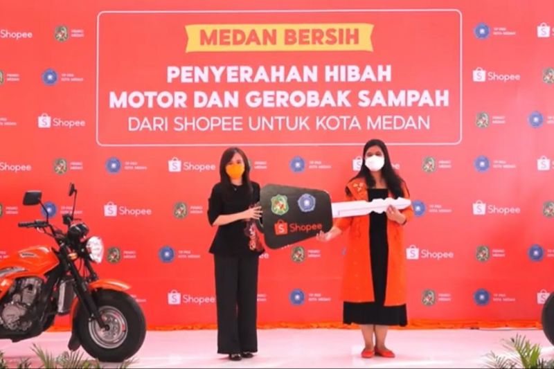 Tp Pkk Kota Medan Menerima Hibah Motor Gerobak Sampah Dari Shopee