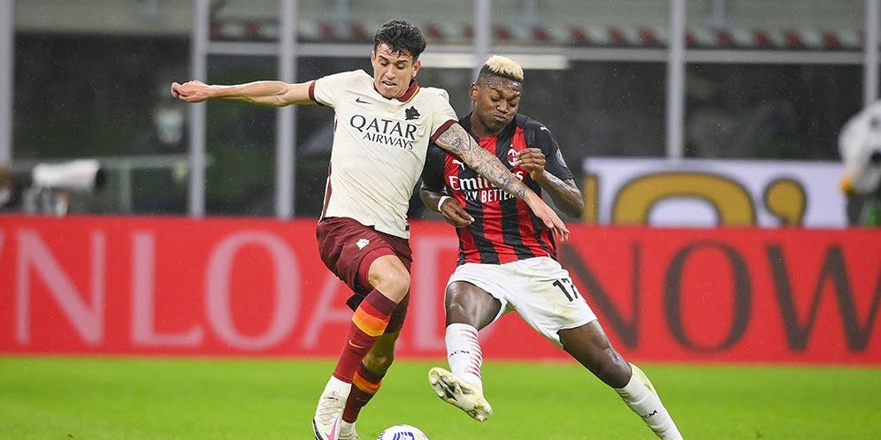 AC Milan bermain imbang melawan AS Roma dalam ajang Serie A, Selasa (27102020) dini hari WIB. © AP Photo