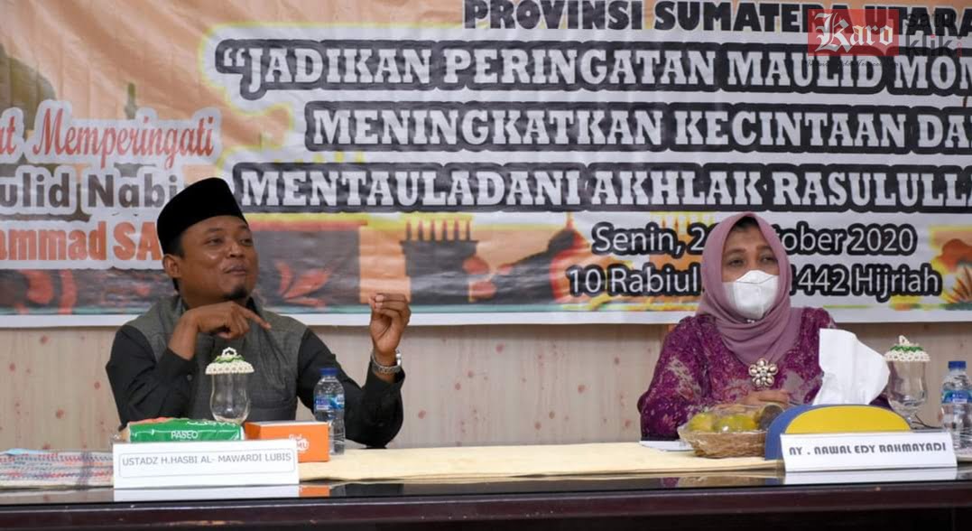 Penasihat DWP Sumut Nawal Lubis mengajak masyarakat untuk merayakan peringatan kelahiran Nabi Muhammad SAW