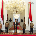 Tangkapan layar pernyataan Presiden Joko Widodo usai bertemu dengan sejumlah organisasi keagamaan, Sabtu