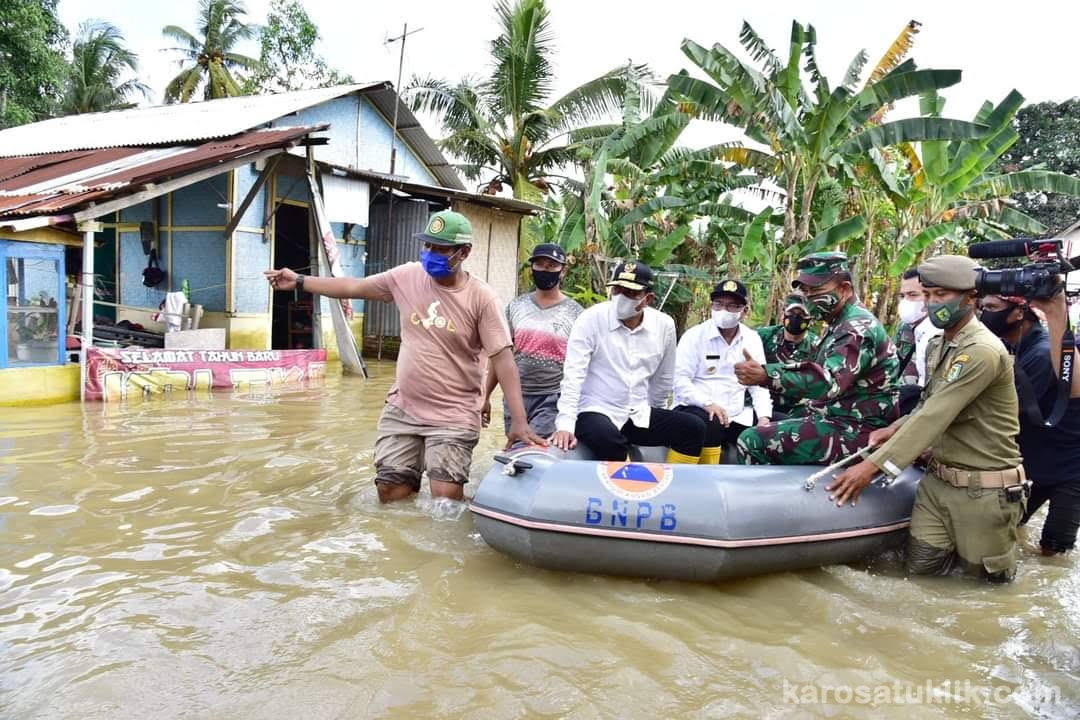 Gubernur Tinjau Permukiman Terdampak Banjir di Sergai