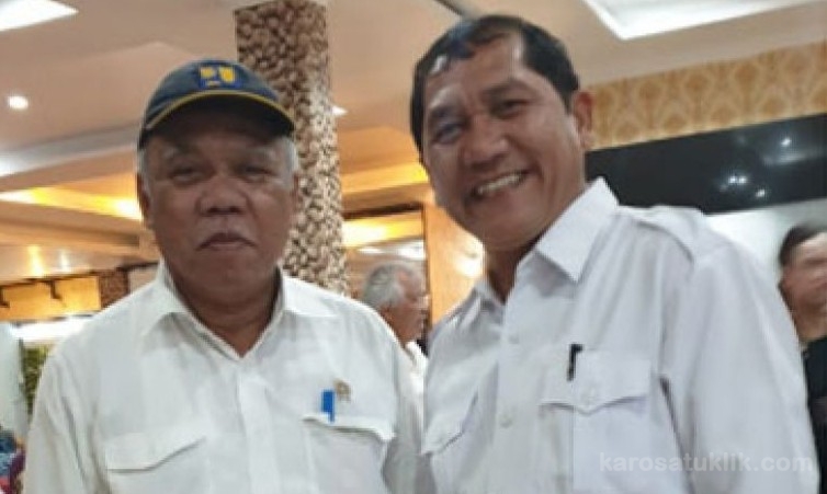 Bupati Karo Terkelin Brahmana bersama Menteri PUPR, Basuki Hadimuljono