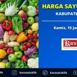 Harga Sayur-Mayur Kabupaten Karo 15 Januari 2021