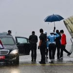 Hujan Deras Iringi Kedatangan Presiden Jokowi di Palembang