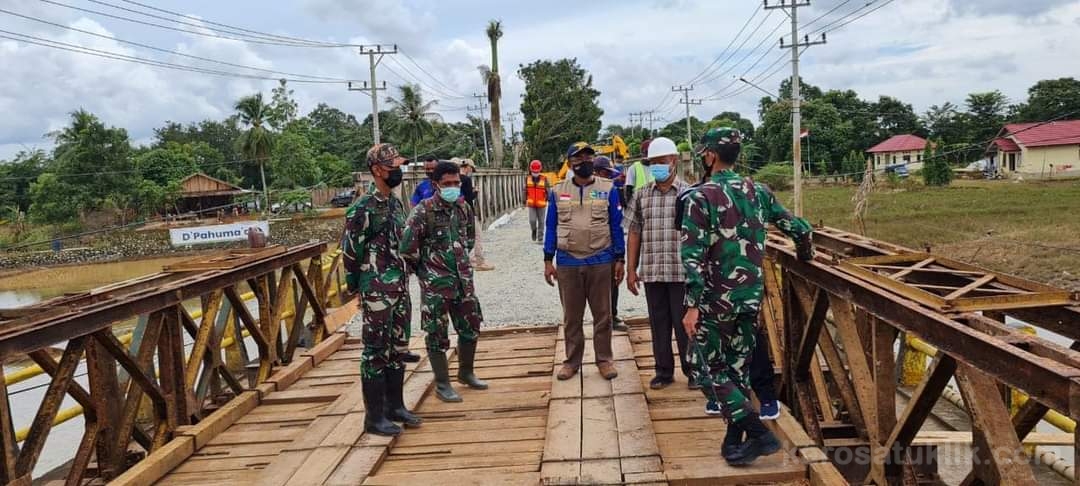 Jembatan Tabanio 1 Kabupaten Tanah Laut terputus Jembatan Tabanio 1 Kabupaten Tanah Laut terputus