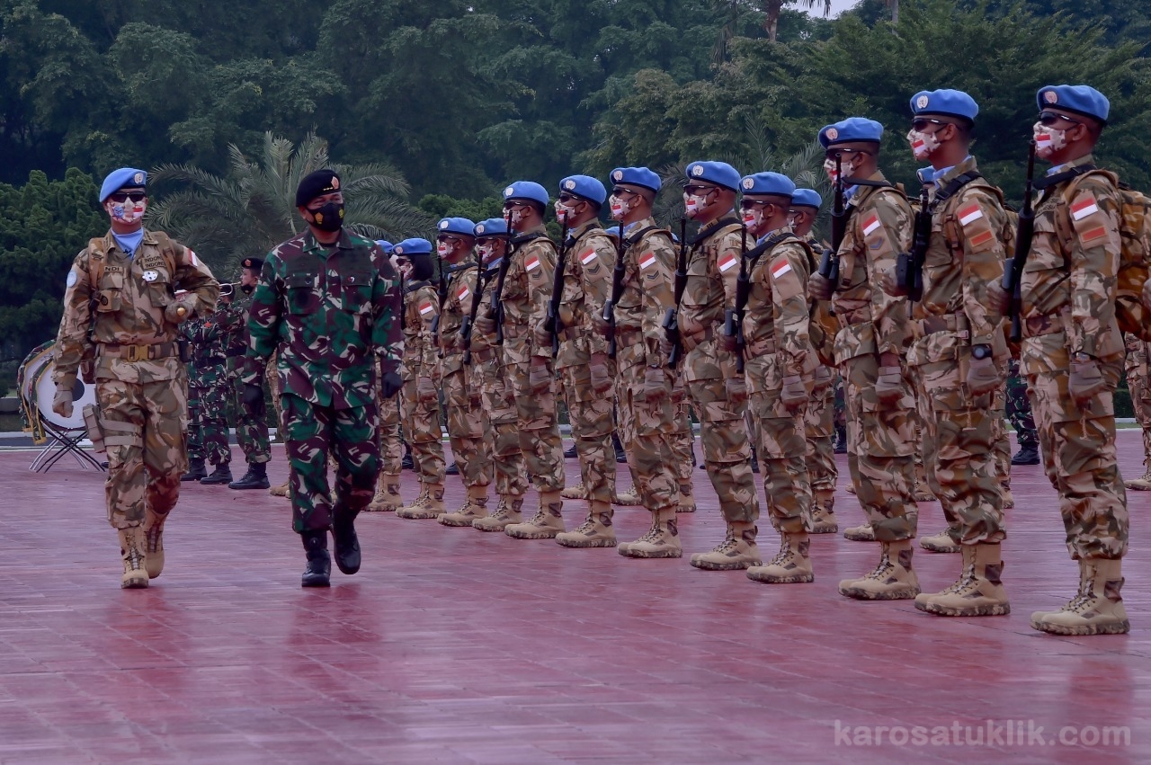 Kontingen Garuda TNI Siap mengemban Misi Negara di Afrika Tengah