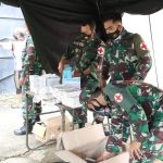 TNI Dirikan Tenda Pengungsian dan Pelayanan Kesehatan Korban Gempa Mamuju