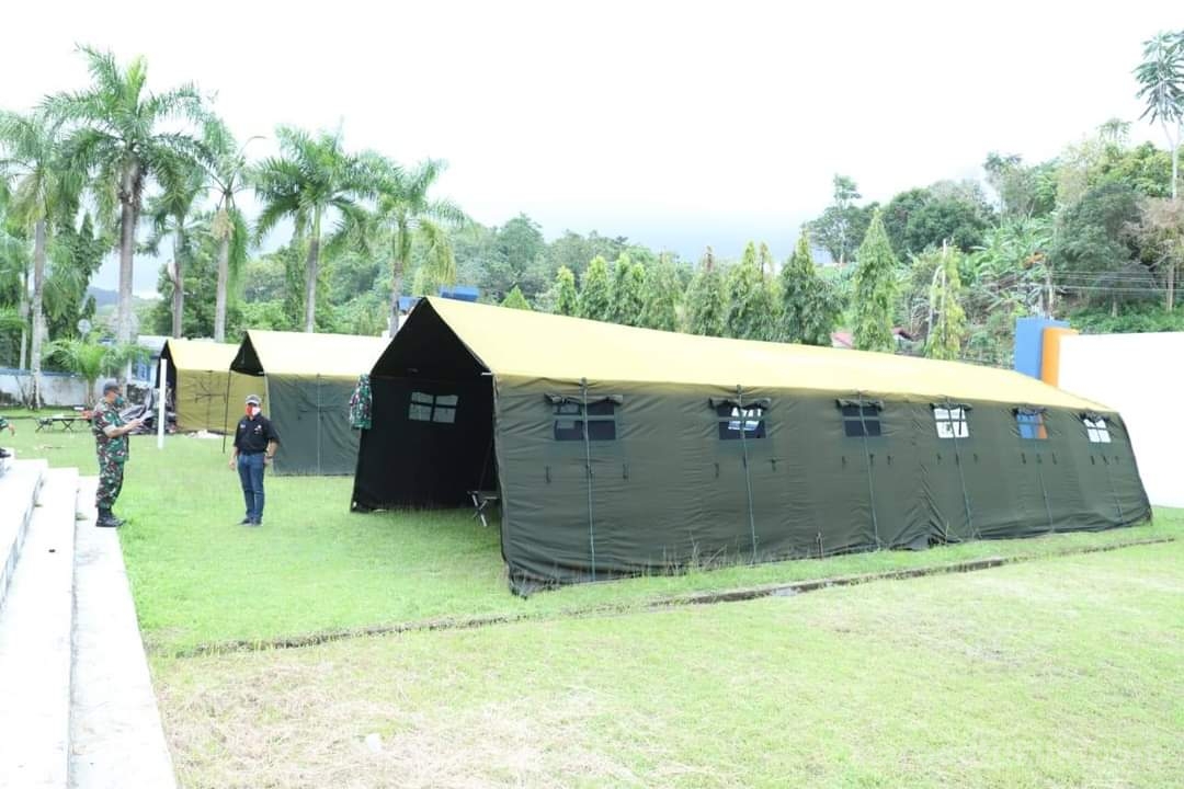 TNI Dirikan Tenda Pengungsian di Lokasi Gempa Mamuju
