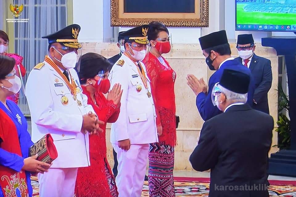Presiden Lantik Gubernur dan Wakil Gubernur Kaltara dan Sulut Masa Jabatan 2021-2024