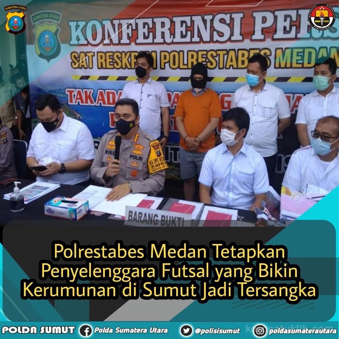 Polretabes Medan Tetapkan Penyelenggara Futsal Menjadi Tersangka