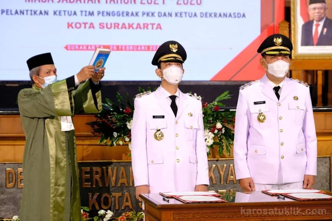 Saat Gibran Rakabuming Ucapkan Sumpah Jabatan Wali Kota Solo