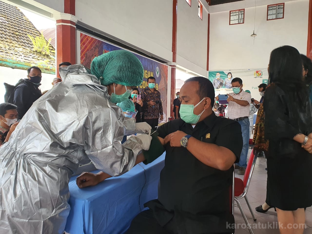 Vaksinasi covid Wakil Ketua DPRD Karo