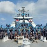KRI SIM-367 Satgas TNI Kontingen Garuda XXVIII-M Unifil Sandar di Batam