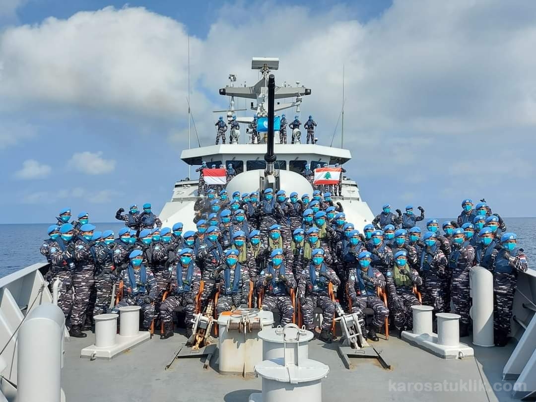 KRI SIM-367 Satgas TNI Kontingen Garuda XXVIII-M Unifil Sandar di Batam