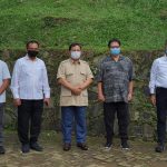 Airlangga Disambut Pasukan Drum Band Gerindra yang Membawakan Mars Golkar di Hambalang