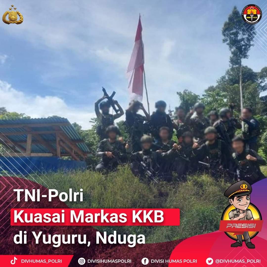 TNI-Polri Kuasai Markas KKB di Yuguru, Papus