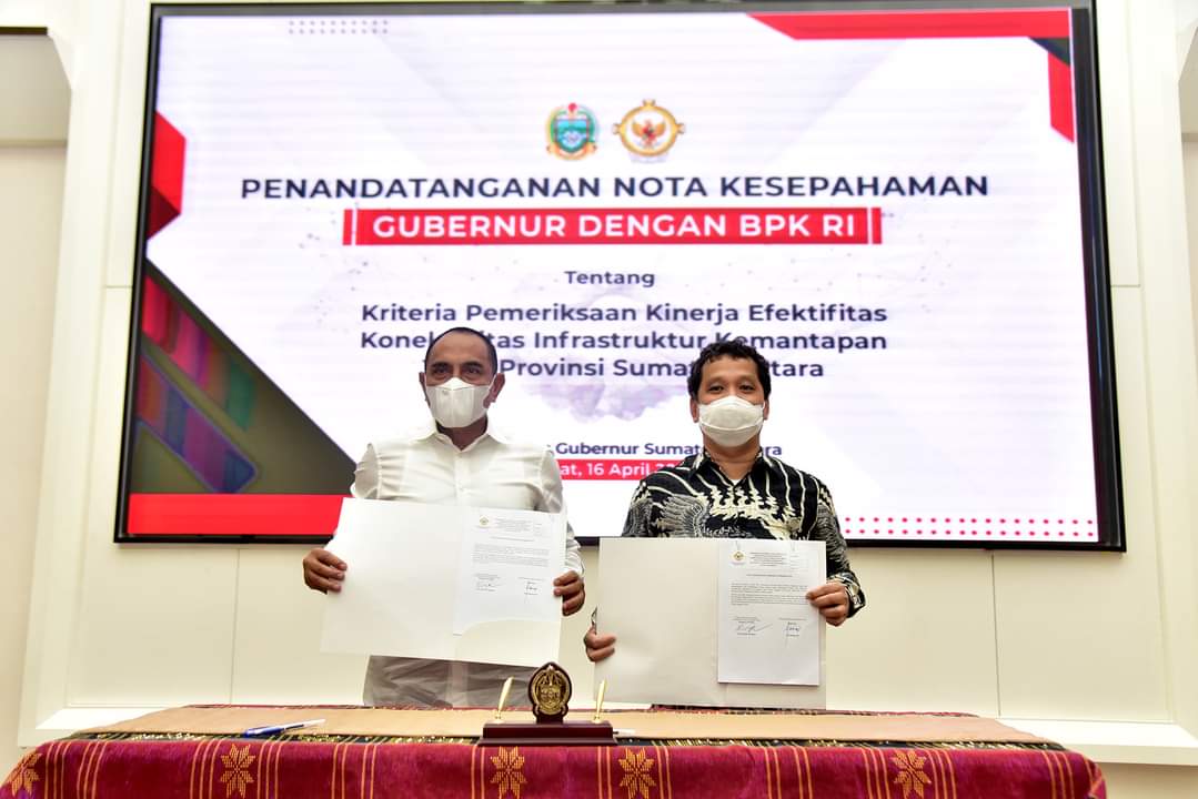 Dorong Efektivitas Pengelolaan Infrastruktur, Gubernur Edy Rahmayadi Teken MoU dengan BPK R