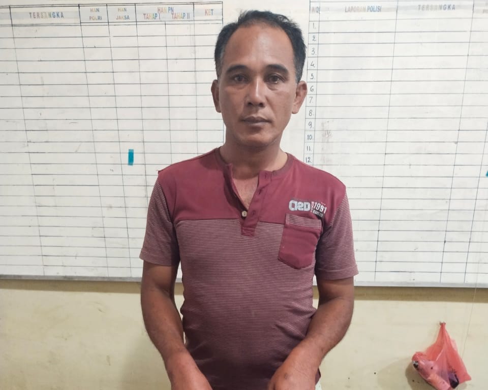 Sudomo Bangun (43) warga Desa Talimbaru Kecamatan Barusjahe Kabupaten Karo