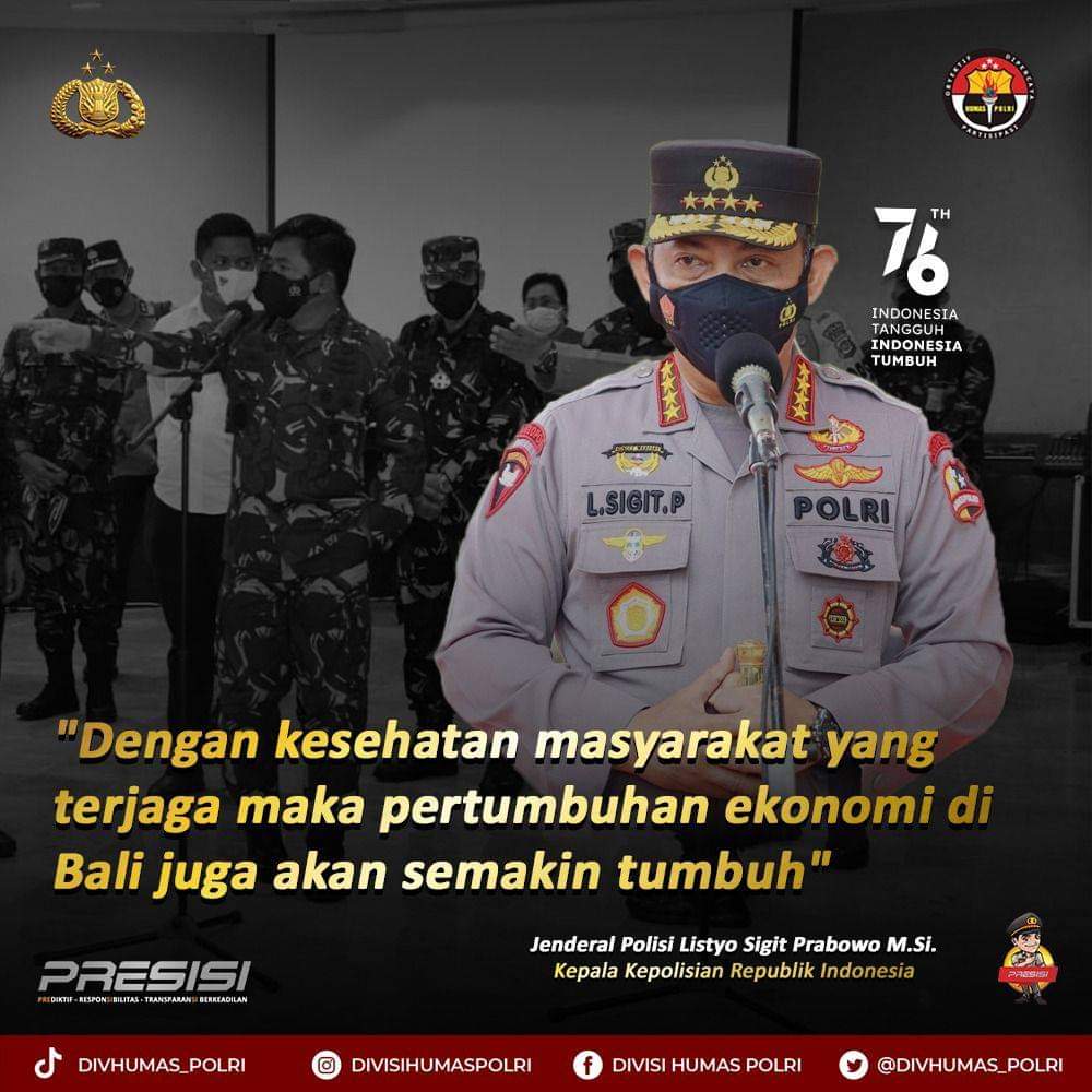 Kapolri Jenderal Listyo Sigit Prabowo mengatakan Tingkat Kesembuhan Covid-19 di Isolasi Terpusat Sangat Tinggi