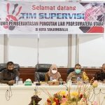 Plh Seketaris Daerah Kota Tanjung Balai, Nurmalini Marpaung didampingi Inspektur Kota Tanjungbalai Susanto, menerima kunjungan Tim Pokja Penindakan Unit Pemberantasan Pungli (UPP) Provinsi Sumatera Utara