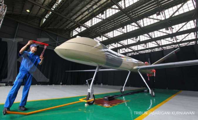 PT Dirgantara Indonesia (PTDI) bersama perusahaan konsorsium sedang mengebut pembuatan prototipe pesawat nir awak (drone)