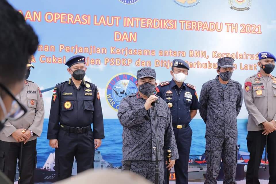 Badan Narkotika Nasional (BNN) RI bersinergi dan berkolaborasi dengan sejumlah instansi terkait guna melakukan pencegatan atau interdiksi di sejumlah wilayah perairan di Indonesia
