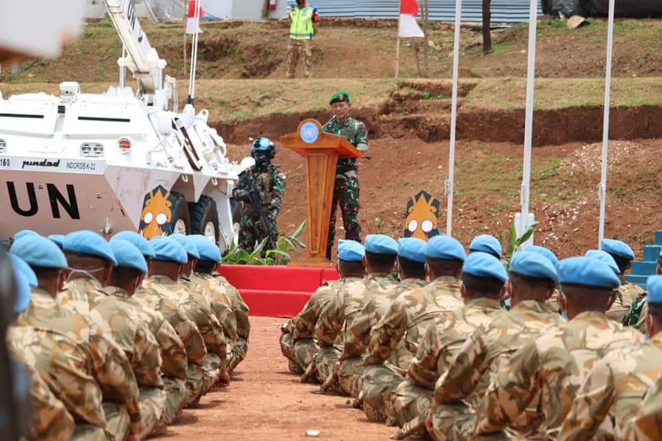Bertempat di Soedirman Camp Walungu Republik Demokrasi Kongo, Koorsahli Kasad Letjen TNI Wisnoe Prasetja Boedi didampingi Asops Kasad Mayjen TNI Eka Wiharsa, Pangdam XII/Tpr Mayjen TNI Muhammad Nur Rahmad,  mengunjungi Satgas Batalyon Gerak Cepat (BGC) TNI Kontingen Garuda  XXXIX-C/MONUSCO
