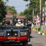 Menteri Pertahanan (Menhan) RI, Prabowo Subianto melakukan kunjungan kerja dengan meninjau Pusat Pendidikan dan Latihan Pasukan Khusus (Pusdiklatpassus) Komando Pasukan Khusus (Kopassus)