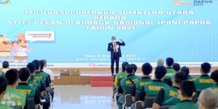 Gubernur Sumatera Utara, Edy Rahmayadi ingin para atlet yang berkompetisi di Pekan Olahraga Nasional (PON) XX Papua memberikan yang terbaik
