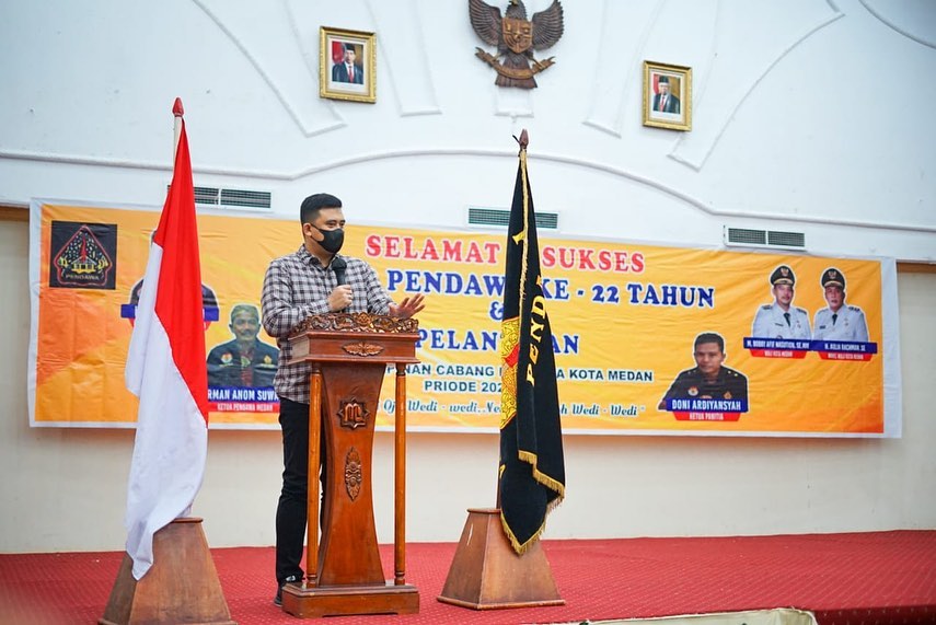 Wali Kota Medan, Bobby Nasution mengucapkan selamat kepada pengurus DPC Pendawa Kota Medan yang baru saja dilantik, diharapkan kepengurusan ini bisa bersinergi mendukung pembangunan Kota Medan kedepanya