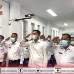 Rumah Tahanan Negara (Rutan) Kelas IIB Kabanjahe Kanwil Kemenkumham Sumatera Utara beserta jajarannya, mengikuti kegiatan Upacara Peringatan Hari Kesaktian Pancasila secara virtual