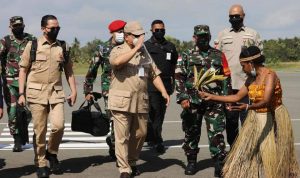 Menteri Pertahanan (Menhan) Prabowo Subianto bersama jajaran Kementerian Pertahanan (Kemhan), melakukan rangkaian kunjungan kerja ke Papua, mulai tanggal 1 sampai 3 Oktober 2021.