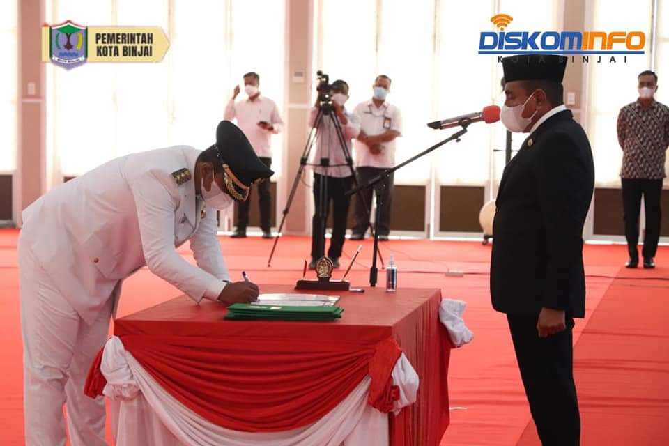 Gubernur Sumatera Utara, Edy Rahmayadi resmi melantik H. Rizky Yunanda Sitepu, STP.,MP menjadi Wakil Walikota Binjai sisa masa jabatan 2021-2024.