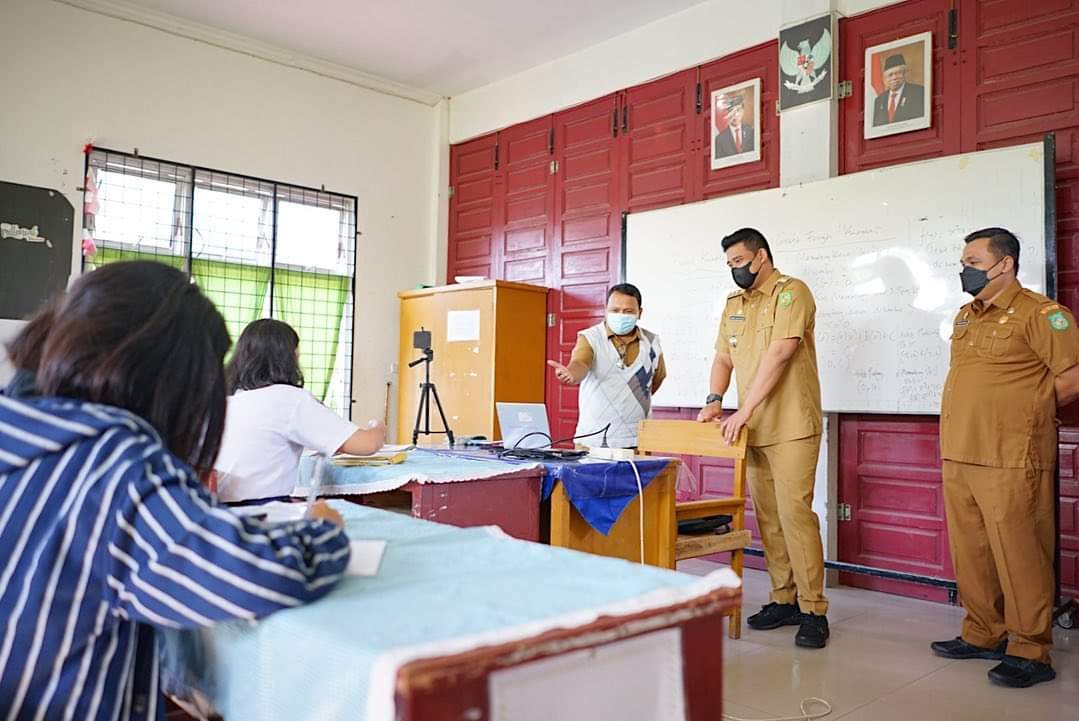 Pemko Medan mulai melaksanakan Pembelajaran Tatap Muka (PTM) bagi murid SMP, Senin (11/10/2021).