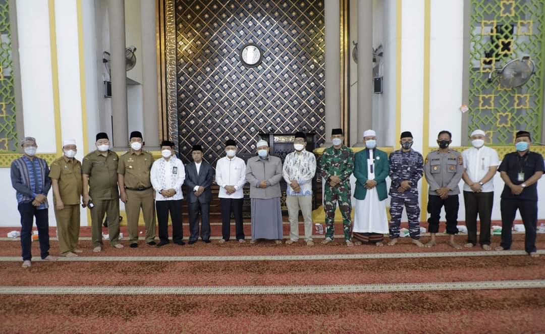 Pemerintah Kabupaten Asahan Peringati Maulid Nabi Muhammad SAW 1443 H di Masjid Agung H. Achmad Bakrie Kisaran, Selasa (19/10/2021).