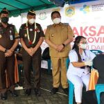 Kepala Kejaksaan Tinggi Sumatera Utara IBN.Iswantanu, SH, MH singgah di Kantor Kejaksaan Negeri Dairi dalam rangkaian lawatannya mengunjungi Adhyaksa Peduli Vaksin Covid-19 dibeberapa Kejaksaan Negeri di wilayah Sumatera Utara.