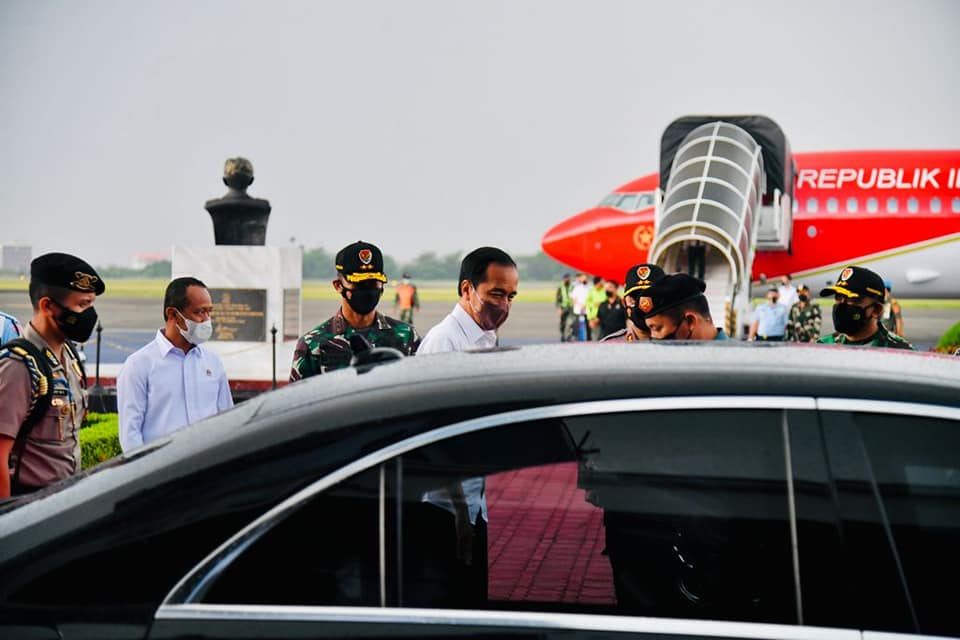 Presiden Joko Widodo akhirnya bertolak ke Jakarta setelah melakukan kunjungan kerja selama empat hari di Provinsi Papua dan Papua Barat