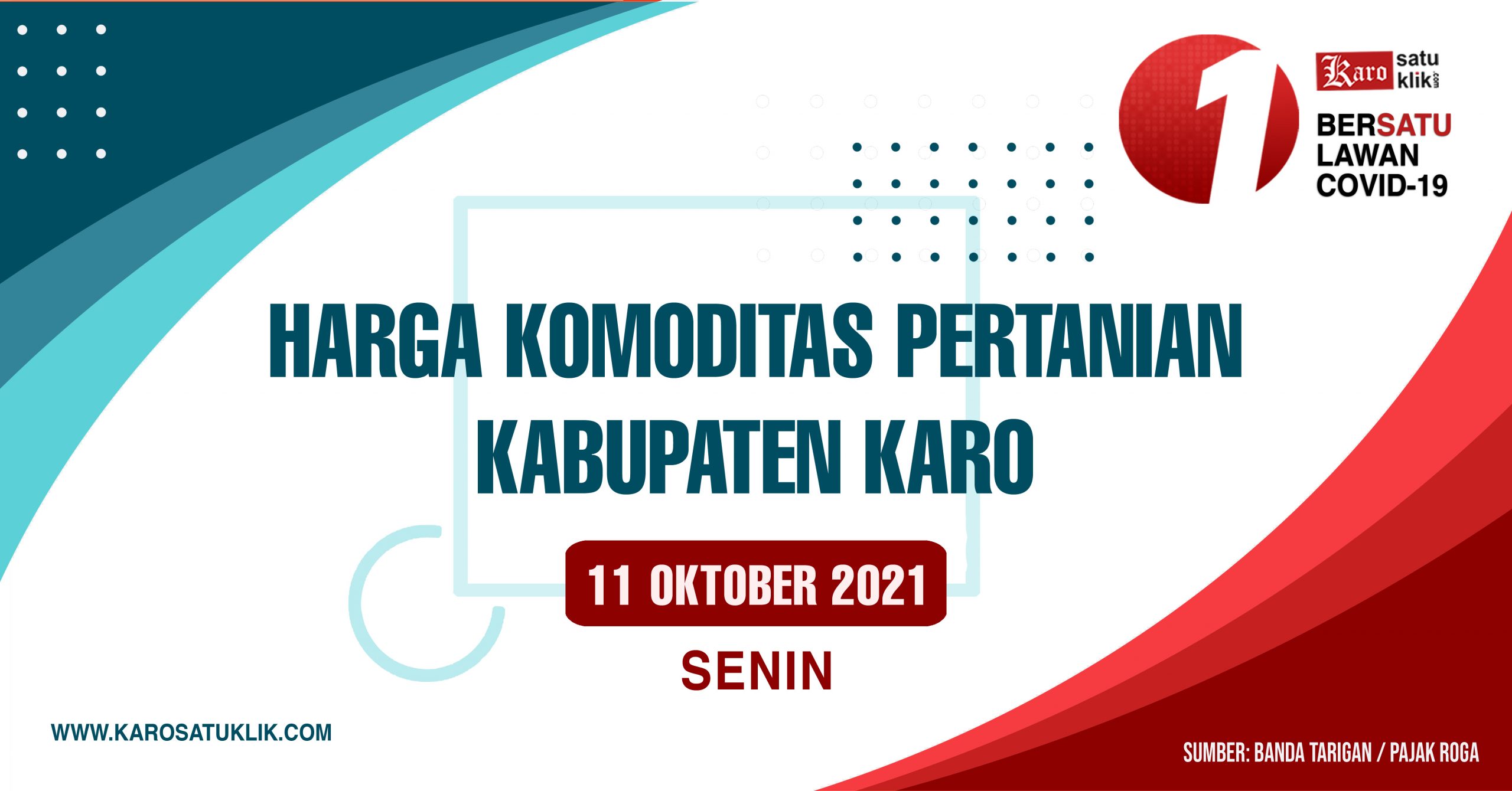 Basic RGB Daftar Harga Komoditas Pertanian Kabupaten Karo, 11 Oktober 2021