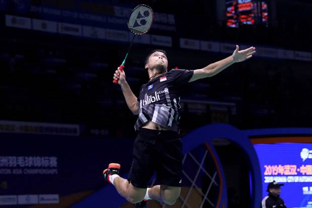 Pebulu tangkis tunggal putra andalan Indonesia, Anthony Sinisuka Ginting menyumbang angka untuk Tim Indonesia pada partai pembuka final Piala Thomas menghadapi China di Ceres Arena, Aarhus, Denmark, Minggu (17/10/2021) malam WIB.
