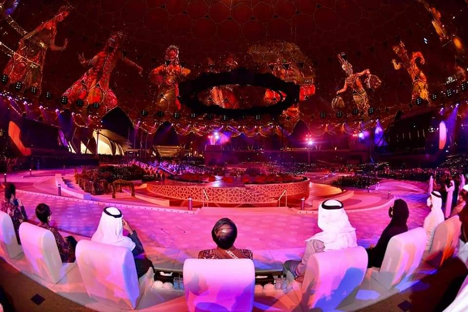 Dalam kunjungan kerjanya di Dubai, Persatuan Emirat Arab (PEA), Kamis (04 /11/2021), Presiden RI Joko Widodo (Jokowi) meninjau langsung perhelatan Dubai Expo. 