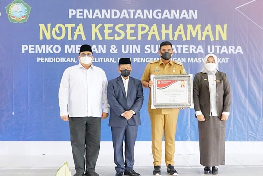 Pemko Medan dan Universitas Islam Negeri Sumatera Utara Medan (UINSU) menjalin kerjasama Memorandum of Understanding (MOU) dalam bidang pengembangan pendidikan, penelitian, pengabdian masyarakat dan pelatihan dewan pengawas koperasi syariah Masjid.
