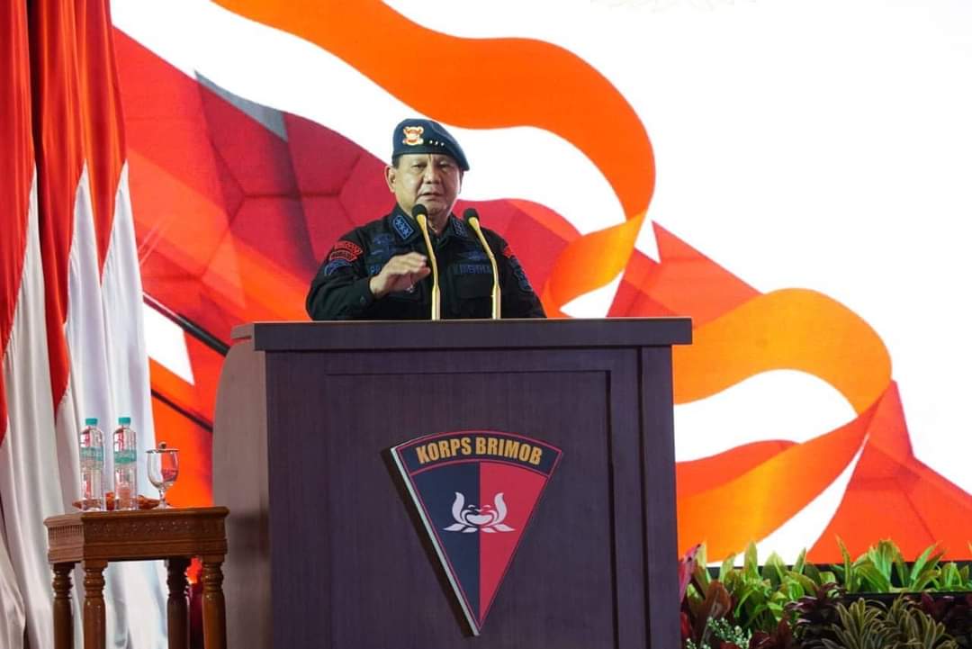 Menhan Prabowo Subianto Jadi Warga Kehormatan Korps Brimob Polri