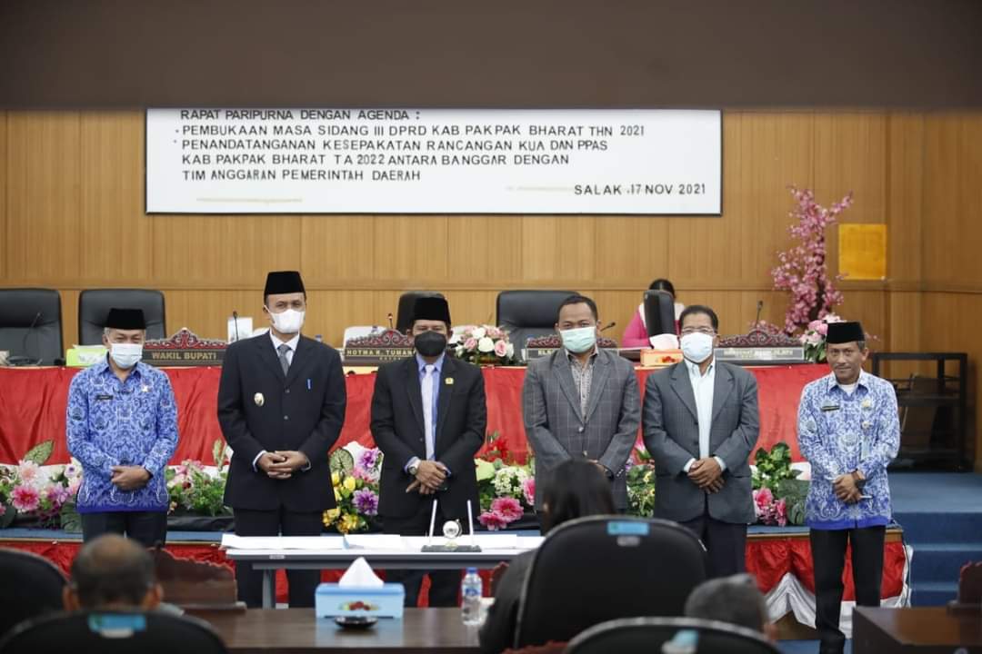 Dewan Perwakilan Rakyat Daerah Pakpak Bharat kembali menggelar Sidang Paripurna Pembukaan Masa Sidang III tahun 2021, Rabu (17/11/2021).