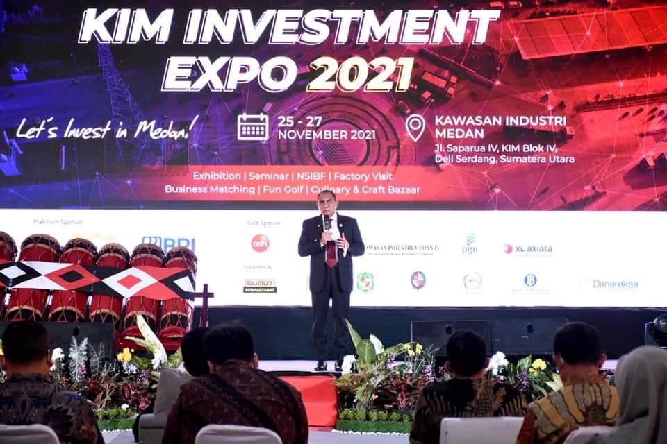 Kehadiran Menteri BUMN RI Erick Tohir ke Kawasan Industri Medan (KIM) dalam rangka membuka kegiatan KIM Expo 2021 mendapat apresiasi Gubernur Sumatera Utara (Sumut) Edy Rahmayadi