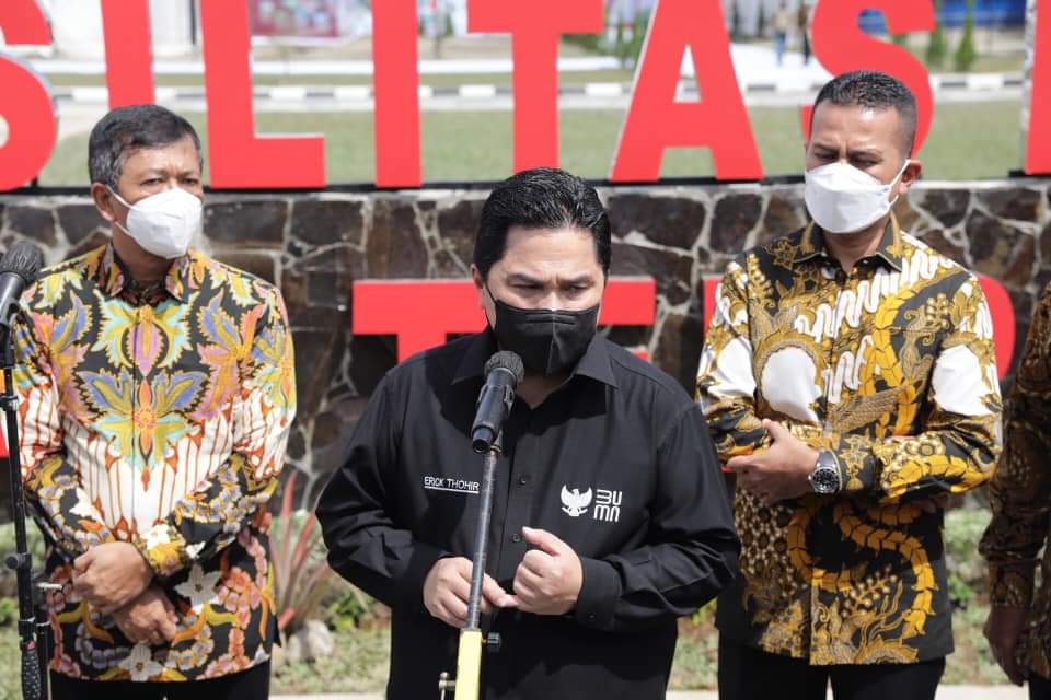 Kehadiran Menteri BUMN RI Erick Tohir ke Kawasan Industri Medan (KIM) dalam rangka membuka kegiatan KIM Expo 2021 mendapat apresiasi Gubernur Sumatera Utara (Sumut) Edy Rahmayadi