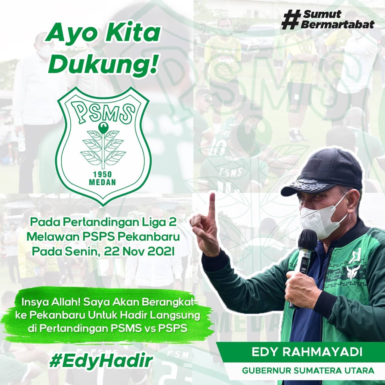 Gubernur Edy Rahmayadi Pastikan Hadir di Laga Krusial PSMS Medan Kontra PSPS Riau