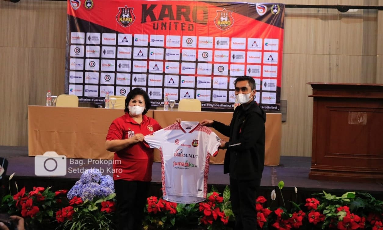 Satu hari jelang Kick Off Liga 3 Zona Sumatera Utara, Karo United menggelar launching tim dan jersey pemain di Hotel Internasional Sinabung Berastagi