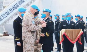 Prajurit KRI Sultan Iskandar Muda-367 Dianugerahi Medali Perdamaian PBB