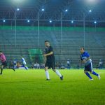 Pemko Medan menggelar pertandingan sepak bola persahabatan antar Kabupaten dan Kota yang ada di Sumut di stadion Teladan Medan, Jumat (10/12/2021)