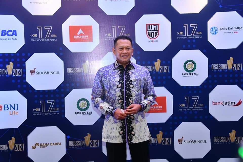 Ketua MPR RI Bambang Soesatyo kembali mendapatkan penghargaan Best Institutional Leaders untuk kedua kalinya sejak 2020 dalam ajang Obsession Awards 2021.